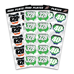 mini number plate decals