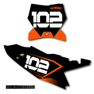 KTM SXF Blackout Number Plate